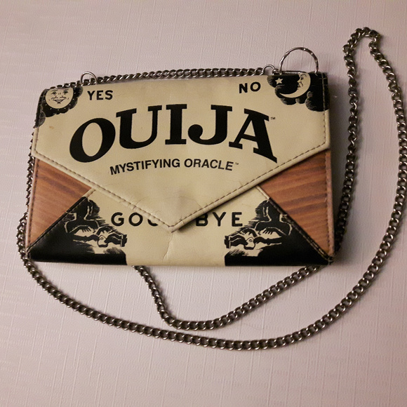 Ouija Mystifying Oracle Crossbody Bag - Black and Cream - Picture 1 of 6